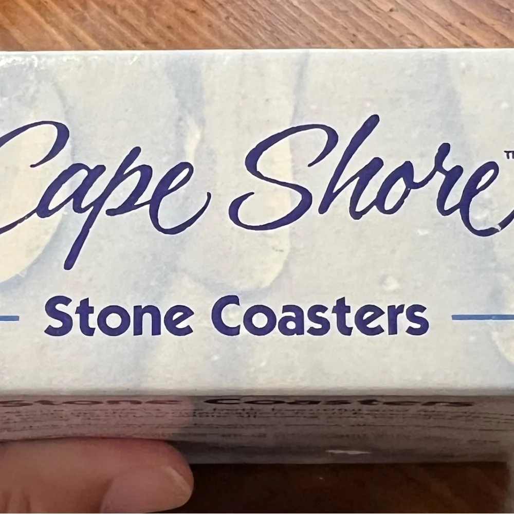 VTG Cape Shore Stone Coasters Tulips Floral Design Set Of Four NIB
